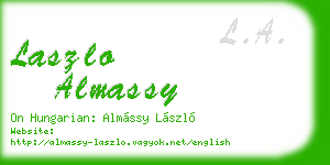laszlo almassy business card