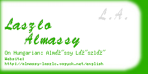 laszlo almassy business card